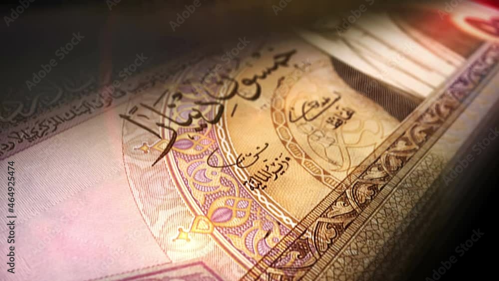 Jordan Dinar money counting. JOD banknotes. Fast cash note count macro loop. Business and economy loopable and seamless concept. Jordan Dinar money counting. JOD banknotes. Fast cash note count macro loop. Business and economy loopable and seamless concept.