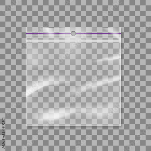Clear plastic envelope folder bag with zip lock. Zipper package pouch with ziplock for storage