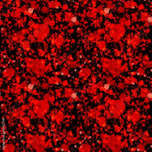Red pattern. Blots of paint. Background from blots and splashes of paints.