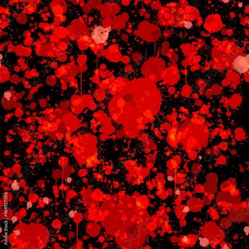 Red pattern. Blots of paint. Background from blots and splashes of paints.