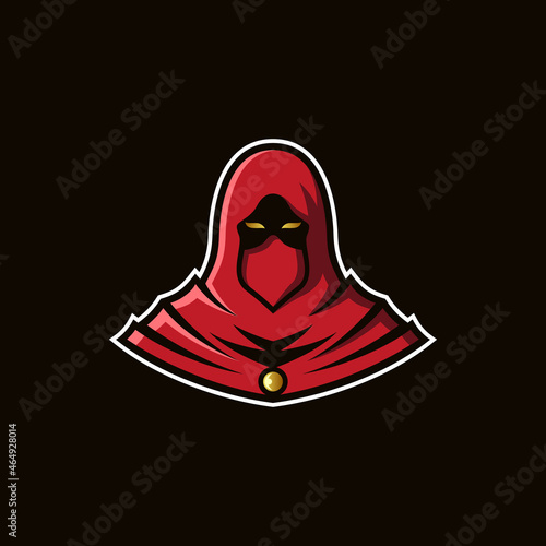assassin illustration for esports logo design vector