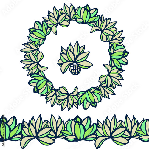 abstract floral frame and boarder