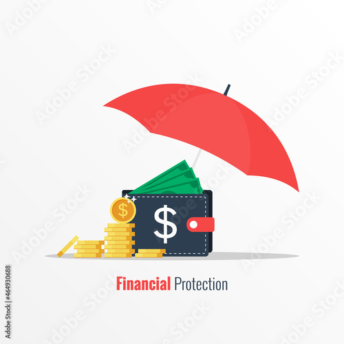 Financial protection concept, saving for rainy day, pension or retirement concept