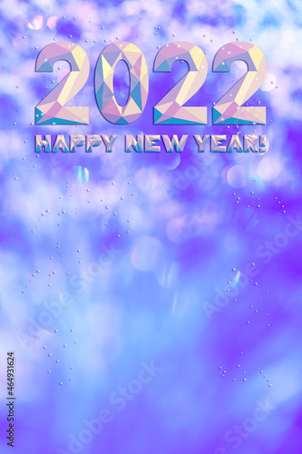 2022 new year congratulations, postcard, christmas, card