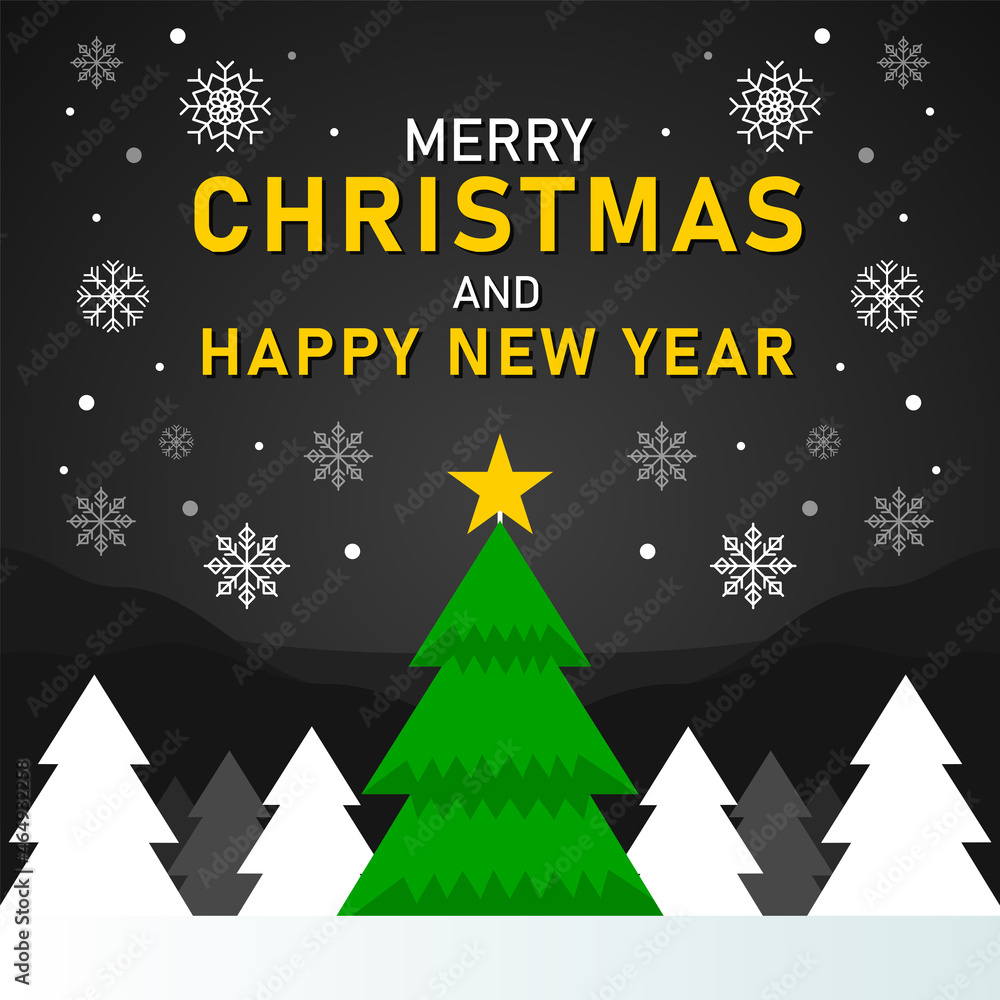 Christmas and new year background with snowflakes Christmas and new year background with snowflakes