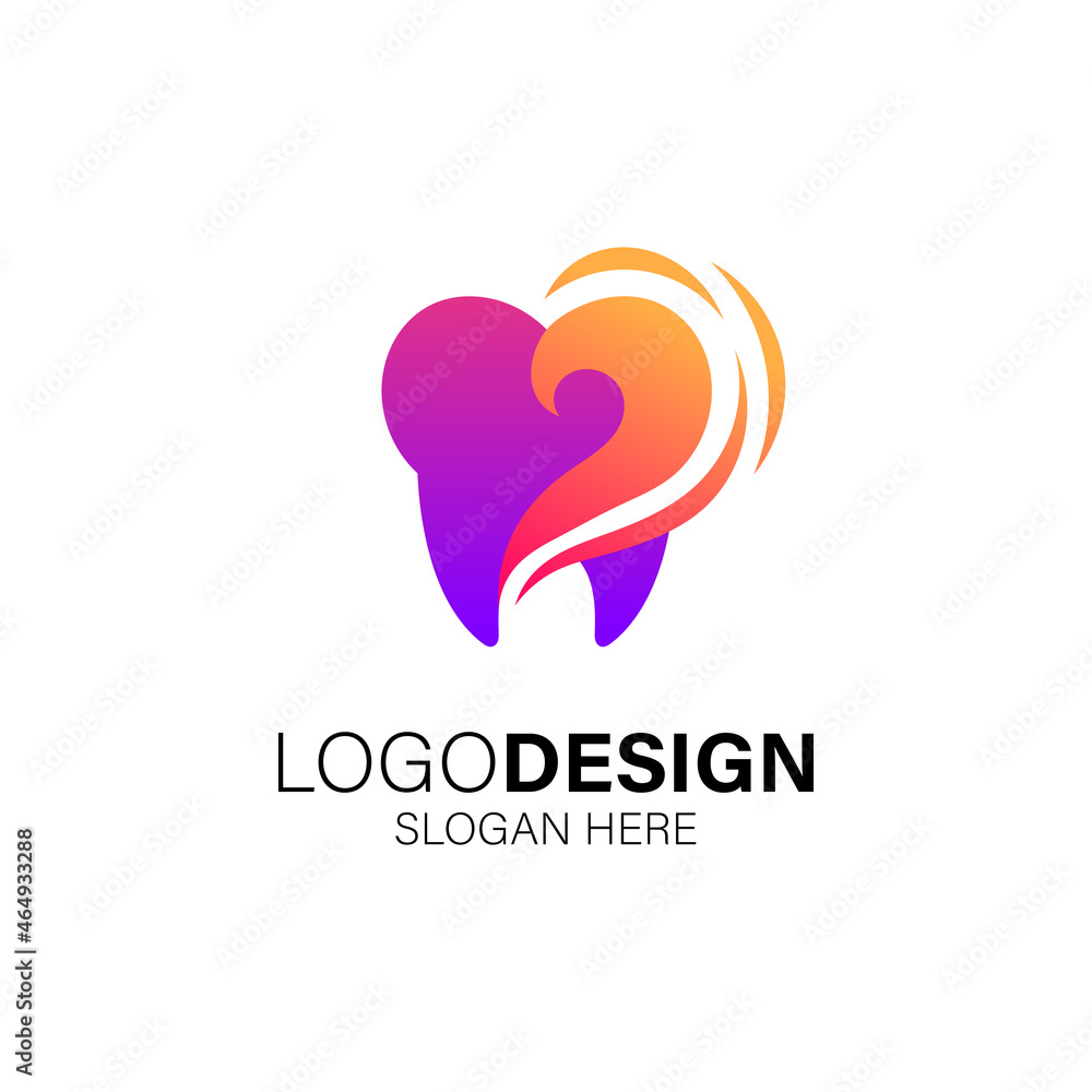 dental design collection for dental care logo design