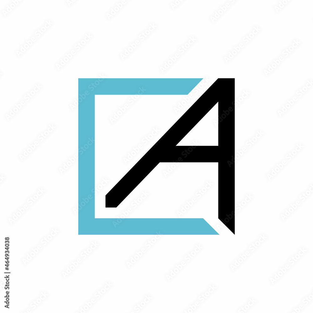 Initial Letter CA Square Logo Design vector Initial Letter CA Square Logo Design vector