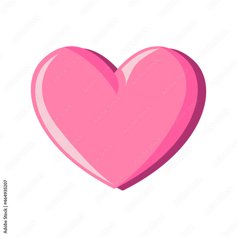 illustration of pink hearts. can be used for logos, icons and symbols. valentines day. vector set. 