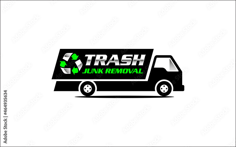 Illustration vector graphic of junk removal solution services logo design template-05 Illustration vector graphic of junk removal solution services logo design template-05