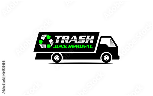 Illustration vector graphic of junk removal solution services logo design template-05