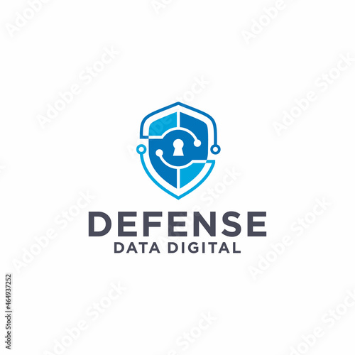 Free Download Shield security logo design vector. Security guard symbol icon. Protection shield vector with technology symbol. - GFXLoad