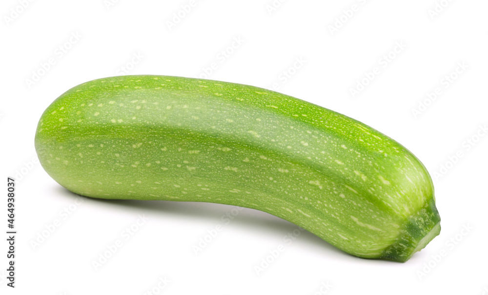 Ripe green isolated zucchini on a white background. Fresh vegetables. Ripe green isolated zucchini on a white background. Fresh vegetables.