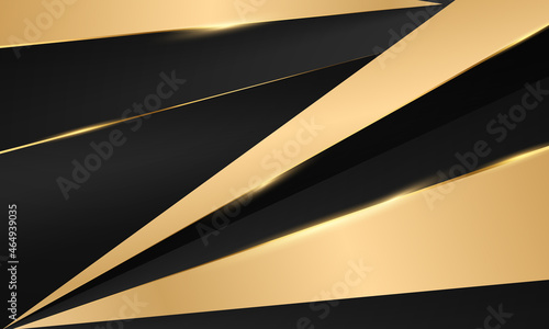 the splendor of luxury black gold poster on abstract background with dynamic