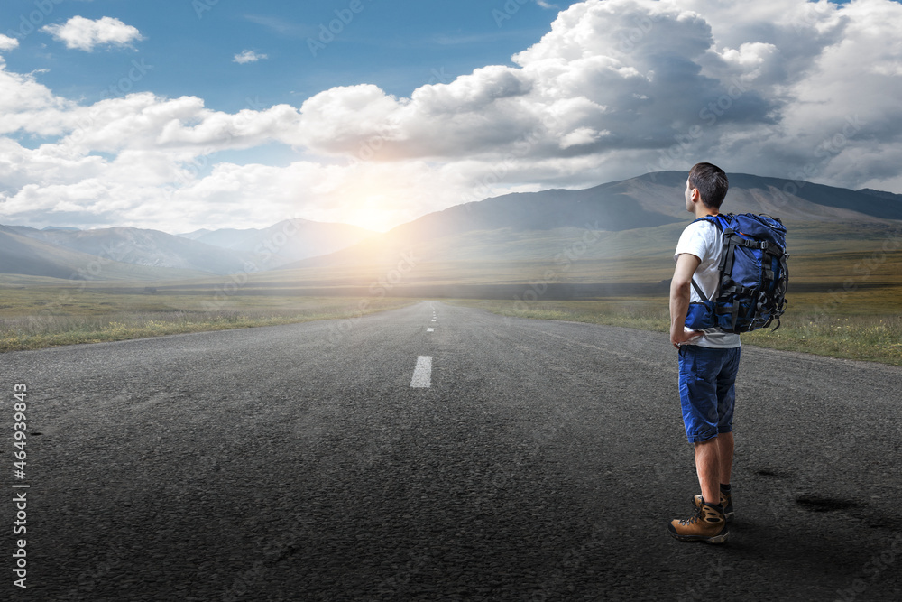 Young traveler exploring the world concept Young traveler exploring the world concept