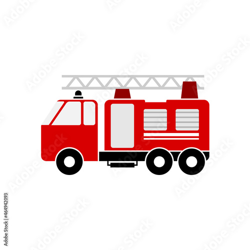 Fire truck icon design template vector isolated illustration