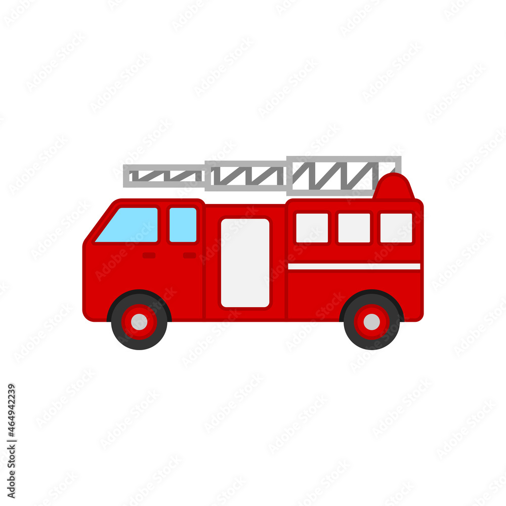 Fire truck icon design template vector isolated illustration