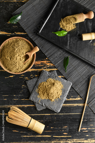 Composition with hojicha po...