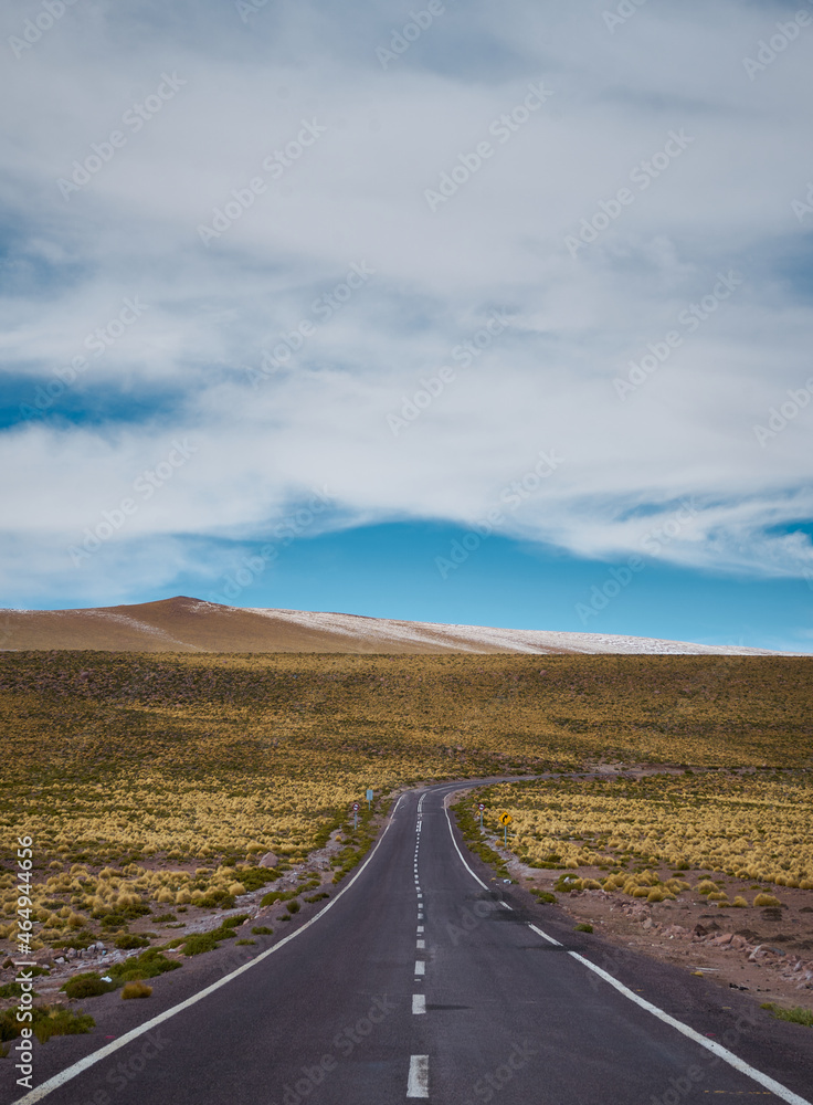 Carretera en San Pedro de Atacama