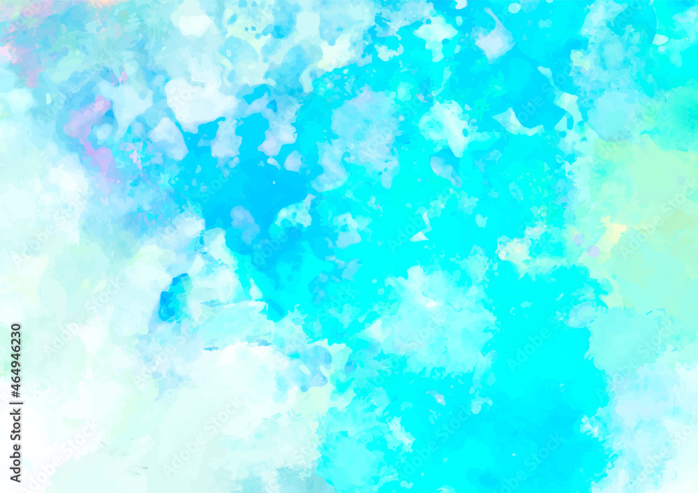 Fototapeta 幻想的な水彩の水色テクスチャ背景 Naklejamy Com