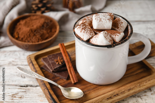 Mug of tasty hot chocolate ...
