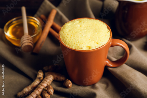 Golden milk turmeric latte ...