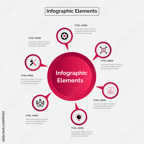 colorful circle infographic can be used for workflow layout, diagram, number options, web design. Infographic business concept with options, parts, steps or processes. 