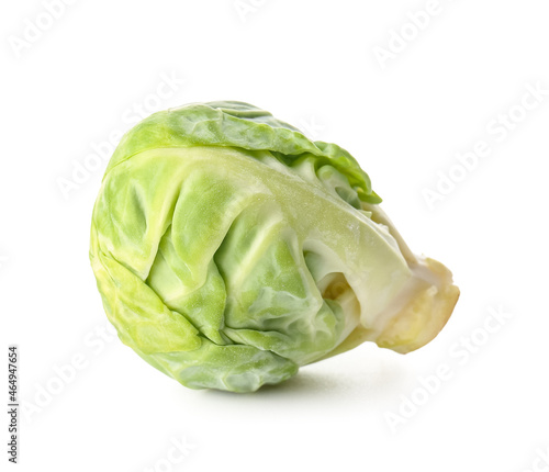 Fresh raw Brussels sprout on white background
