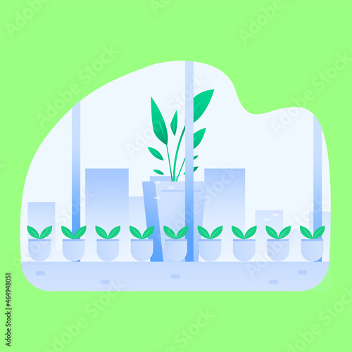 vector illustration of giant tree concept