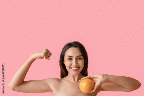 Naked young woman with fres...