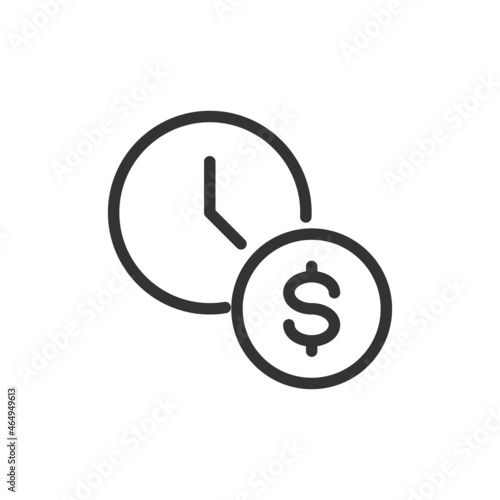 Time management line icon.