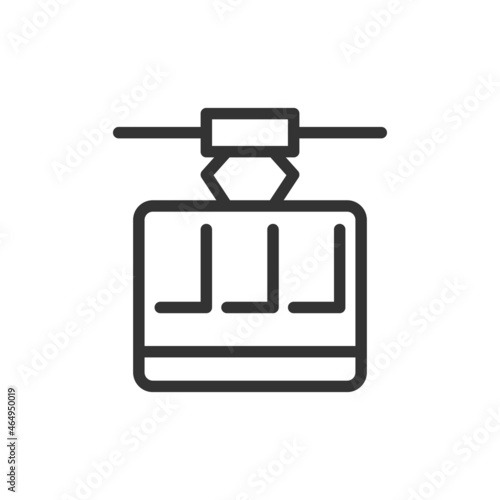 Outline design of funicular icon.