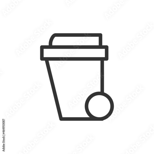 Vector trash line icon.