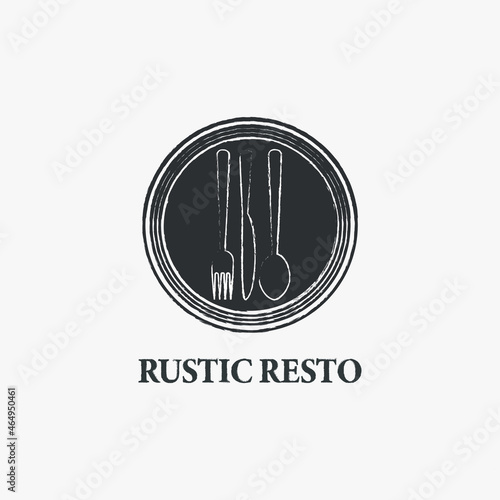 Rustic Resto Logo applied for a logo for the restaurant.