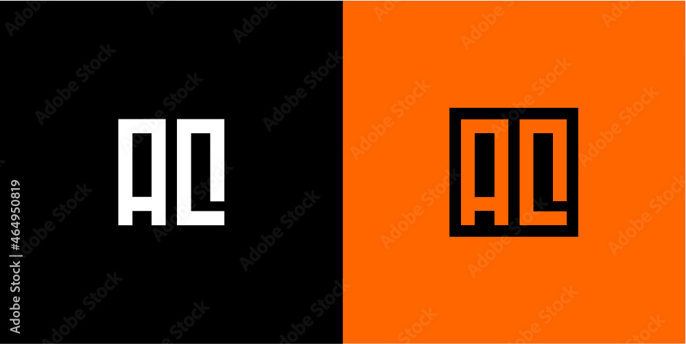 Obraz premium AQ Letter Initial Logo Design Template Vector Illustration