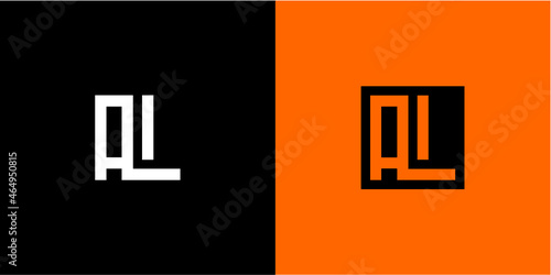 AL Letter Initial Logo Design Template Vector Illustration