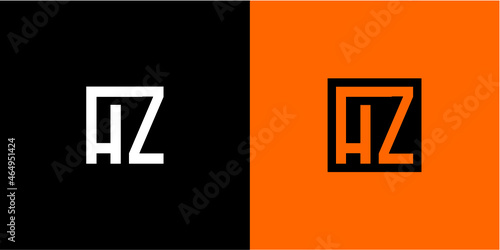 AZ Letter Initial Logo Design Template Vector Illustration