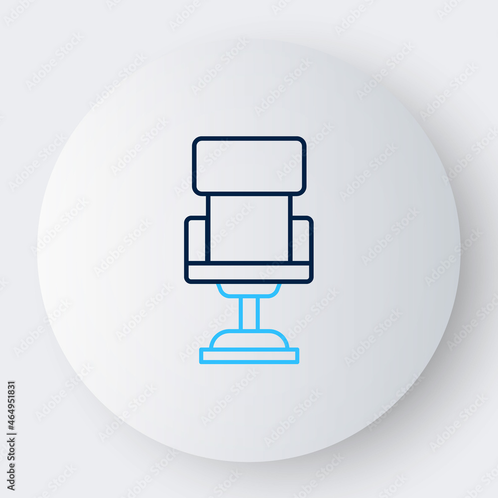 Line Office chair icon isolated on white background. Colorful outline concept. Vector Line Office chair icon isolated on white background. Colorful outline concept. Vector