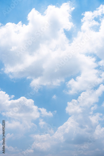 Fototapeta Naklejka Na Ścianę i Meble -  Panoramic view of clear blue sky and clouds, clouds with background.