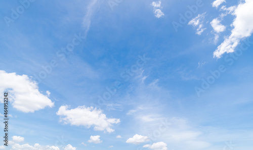 Panoramic view of clear blue sky and clouds  clouds with background.