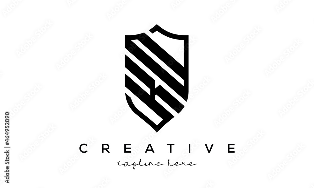 KD letters Creative Security Shield Logo KD letters Creative Security Shield Logo