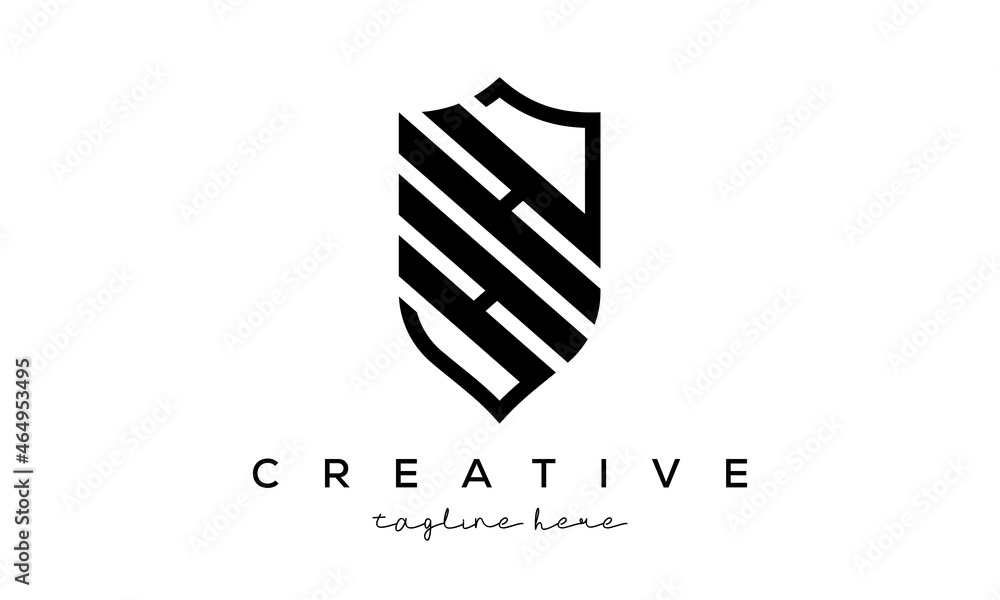HH letters Creative Security Shield Logo HH letters Creative Security Shield Logo