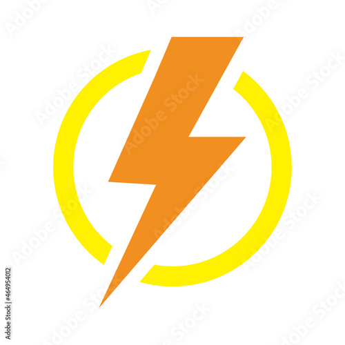 Free Download Lightning isolated vector icon. Electric bolt flash icon. Power energy symbol. Thunder icon. Circle concept - GFXLoad