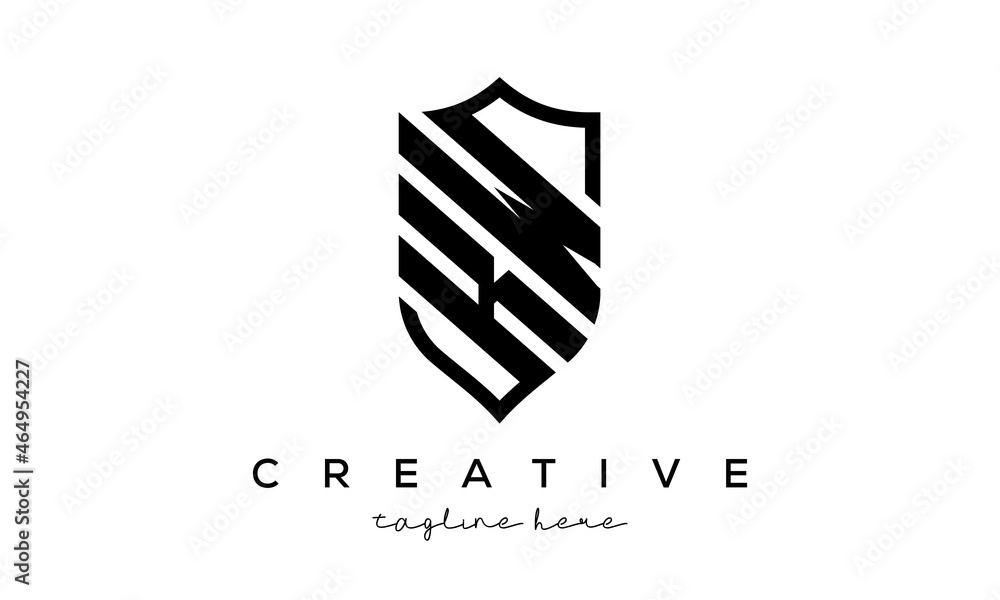 KW letters Creative Security Shield Logo KW letters Creative Security Shield Logo