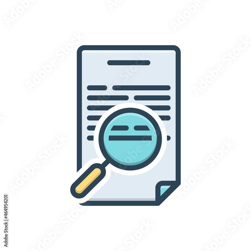 Color illustration icon for evident