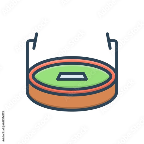 Color illustration icon for grounds