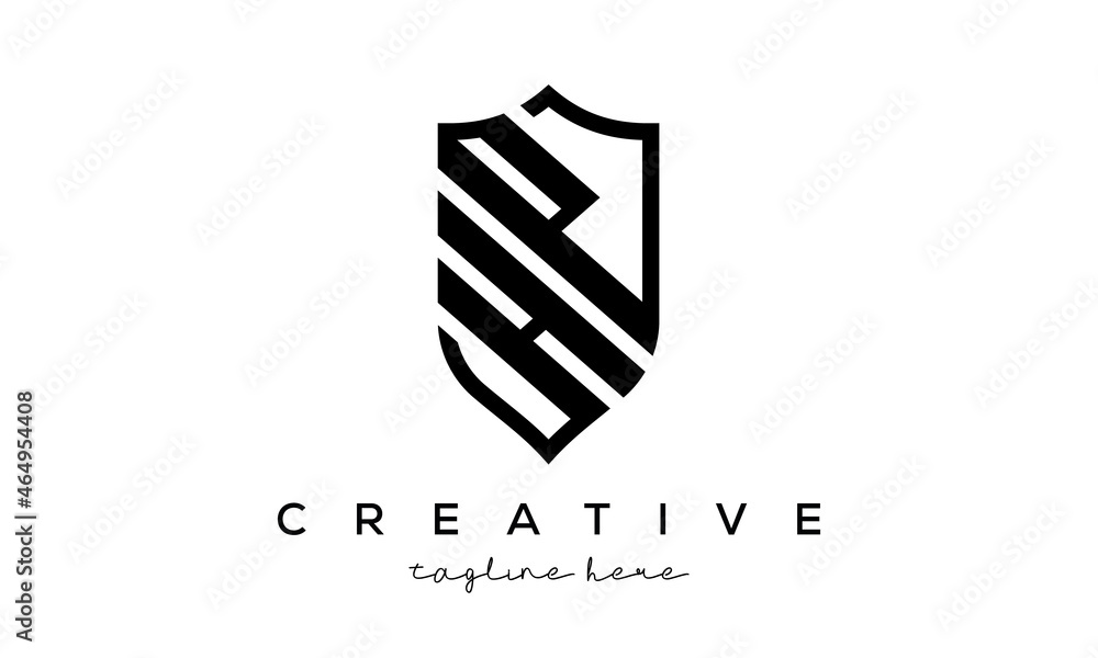 HP letters Creative Security Shield Logo HP letters Creative Security Shield Logo