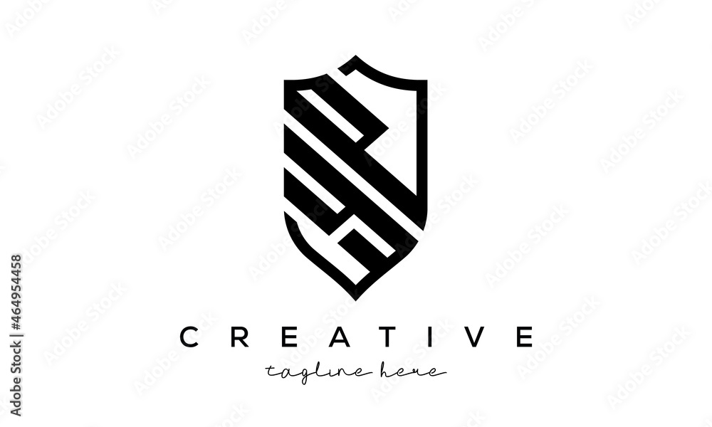 YP letters Creative Security Shield Logo YP letters Creative Security Shield Logo