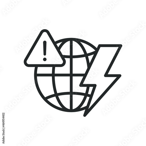 Global energy crisis icon concept isolated on white background. Vector illustration