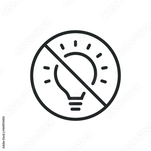 No lights. Energy crisis icon concept isolated on white background. Vector illustration