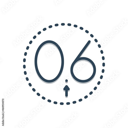 Color illustration icon for decimal photo
